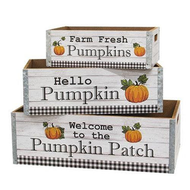 3/Set Welcome to the Pumpkin Patch Crates - The Fox Decor